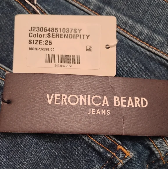 🆕 Veronica Beard Carson Ankle High Rise Flare Jeans, Size 25, NWT - Picture 8 of 16